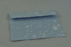 Obálka z ručného papiera- kombinovaný modrý