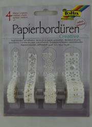Samolepiace papierové krajky 4x1m- perle�