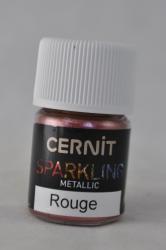 Cernit sparkling prášok 3g- metalická červená