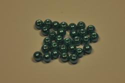 Korálky sklenené (voskové perly) priemer 6mm 12g v balení- tyrkysové