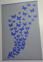 Šablona- Kŕdeľ motýľov, 20x30cm