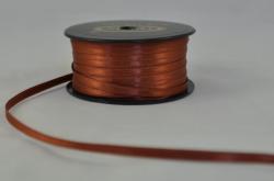 Stuha-satnov obojstrann- rka 5mm- hned meden