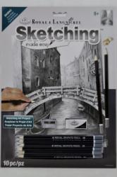 Maľovanie skic. ceruzkami (25x35cm)- Benátky