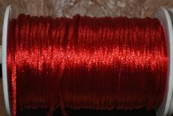 Ozdobná šnúrka-100% polyester červená 2mm