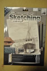 Maľovanie skic. ceruzkami (25x35cm)- Na ryby